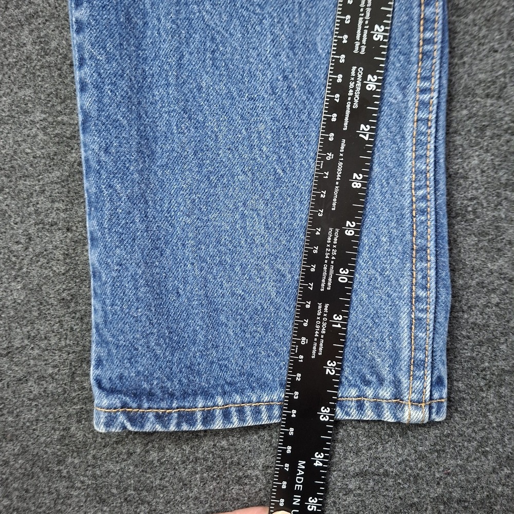 Vintage 90's Levi's 505 Jeans Mens 31x33 Made in USA Dark Wash Indigo 505-0217 - Picture 5 of 11